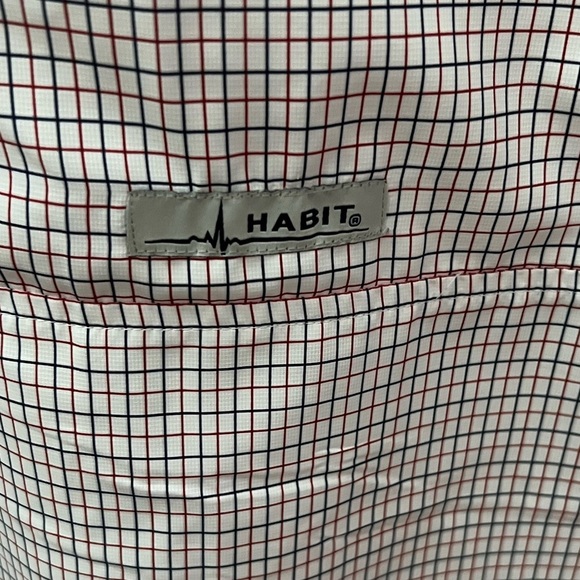 Habit Men's Casual Checkered Shirt - Black and White - Picture 5 of 8